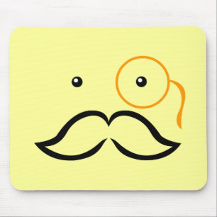 Monocle and Moustache Mouse Pad