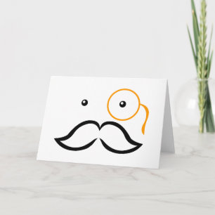 Monocle and Mustache Card