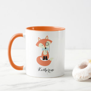 Monocle Hipster Red Fox Mug