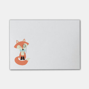 Monocle Hipster Red Fox Post-it Notes