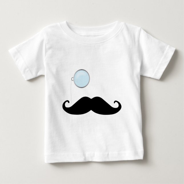 Monocle Moustache Baby T-Shirt (Front)