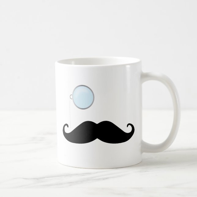 Monocle Moustache Coffee Mug (Right)
