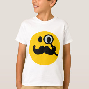 Monocle & Moustache Customisable backgrnd) T-Shirt