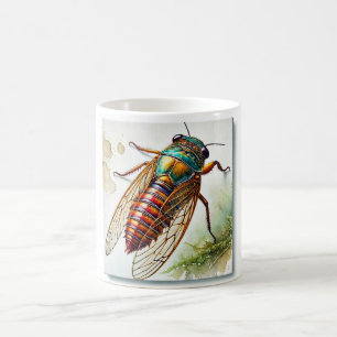 Monocrepidius beetle 130924IREF206 - Watercolor Coffee Mug