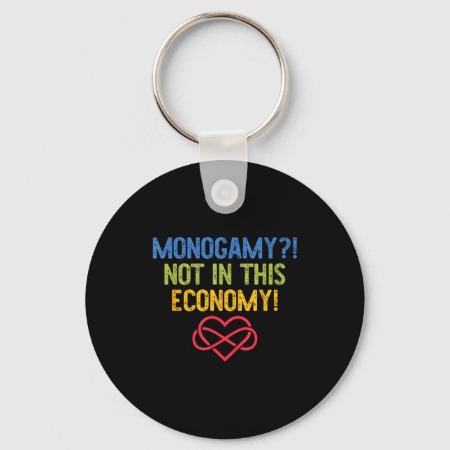 Monogamy_! Not In This Economy, Sarcastic  Key Ring (Front)