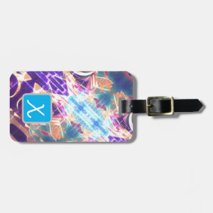 Monogram Χ Luggage Tag Name Address Phone