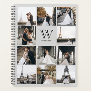Monogram 11 Square Photo Modern Grey Planner