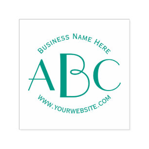 Monogram 3 Letter Initials Custom Business Name Self-inking Stamp