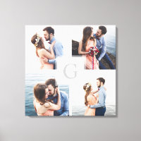 Monogram 4 Photo Gift Photo Canvas