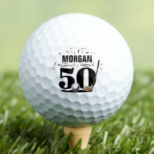 Monogram 50th Birthday Golf Balls