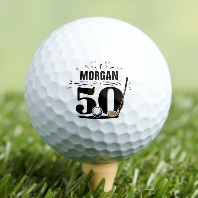 Monogram 50th Birthday Golf Balls (Monogram 50th Birthday Golf Balls)