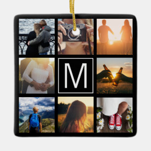 Monogram 8 Frame NGL Ceramic Ornament