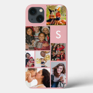 Monogram 8 photo collage iPhone 13 case