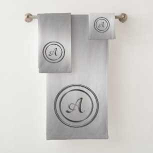 Monogram "A" Bath Towel Set