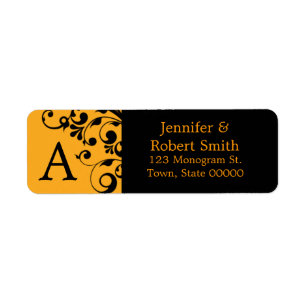 Monogram A Custom Address Labels   Halloween