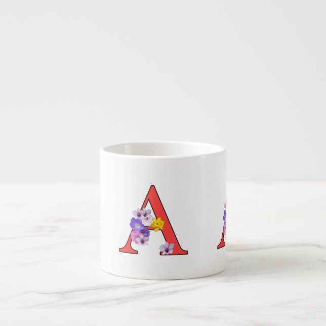 Monogram A  Espresso Cup (Front)