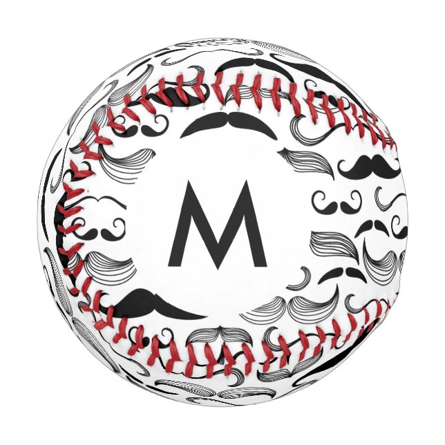 Monogram A Gentlemen's Club. Moustache pattern 2 Baseball (Front Left)