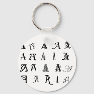 Monogram "A" Key Ring