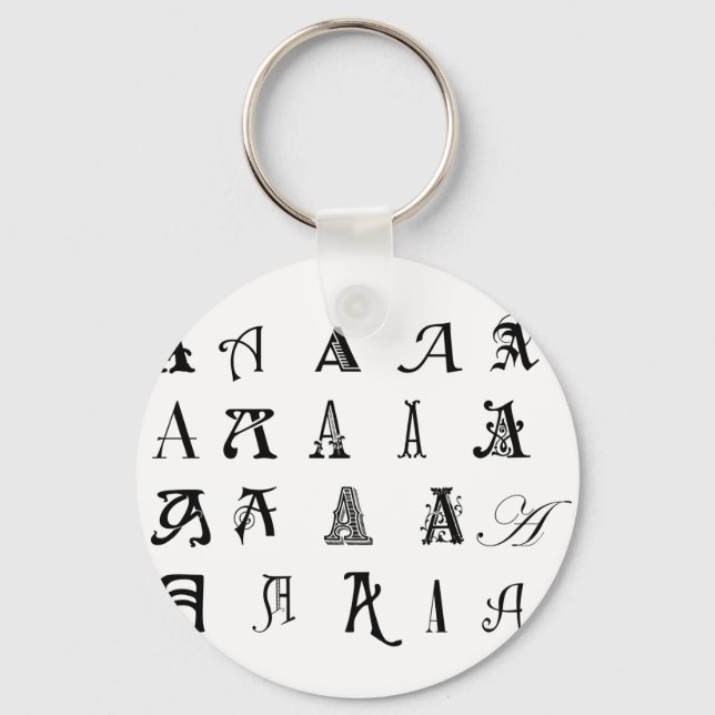 Monogram "A" Key Ring (Front)