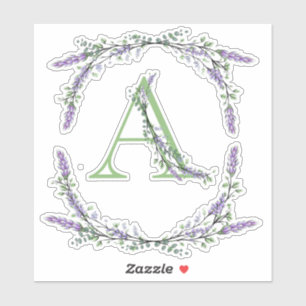 Monogram A Lavender Eucalyptus