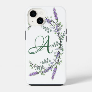 Monogram A Lavender Eucalyptus Case-Mate iPhone Ca 14 Case