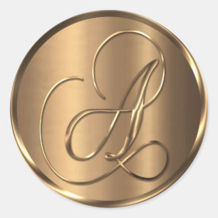 Monogram A NONMETALLIC Bronze Envelope Seal