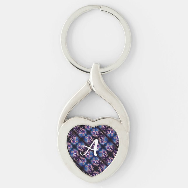 Monogram Abstract Artwork Symmetry Key Ring (Front)