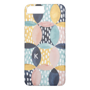 Monogram   Abstract Circle Pattern iPhone 8 Plus/7 Plus Case
