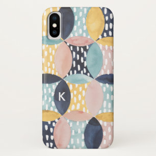 Monogram   Abstract Circle Pattern iPhone X Case