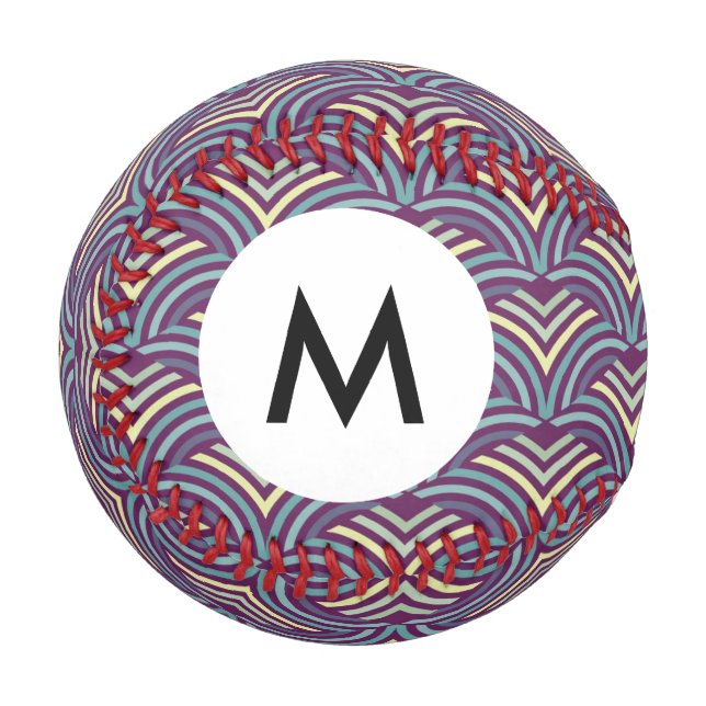 Monogram Abstract ethnic background 2 Baseball (Front Left)