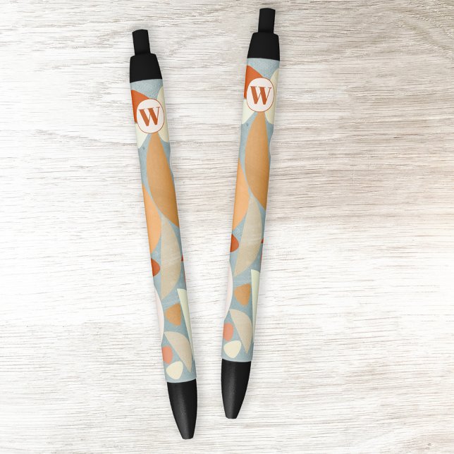 Monogram Abstract Modern Geometric Black Ink Pen (Creator Uploaded)