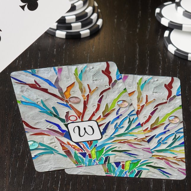 Monogram Abstract Playing Cards (Creator Uploaded)