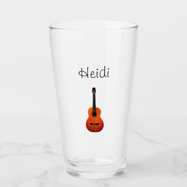 Monogram Acoustic Guitar Glass (Front)