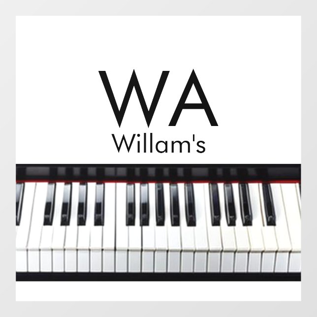 Monogram add initial letter name text piano music  (Sheet)