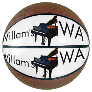 Monogram add initial letter name text piano music basketball