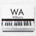 Monogram add initial letter name text piano music 