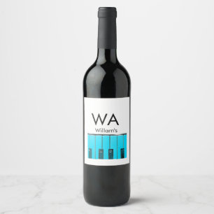 Monogram add initial letter name text piano music wine label