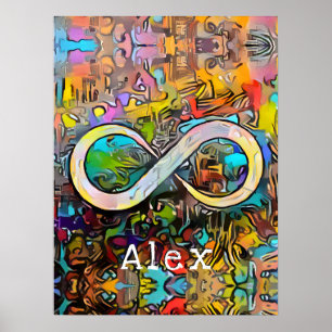 Monogram   Add Name   Infinity Symbol Poster