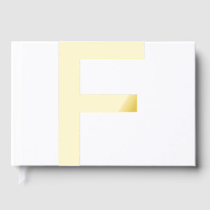 Monogram add name letter alphabet simple minimal t guest book
