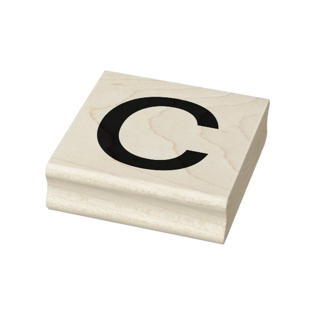 Monogram add name letter alphabet simple minimal t rubber stamp (Stamp)
