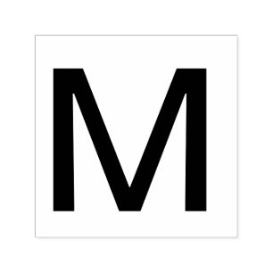 Monogram add name letter alphabet simple minimal t self-inking stamp