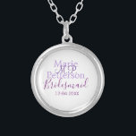 Monogram add name letter bridesmaid wedding maids  silver plated necklace<br><div class="desc">beautiful design</div>