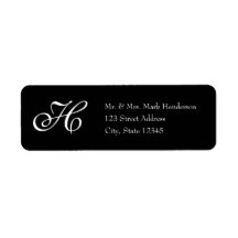 Monogram Address Label
