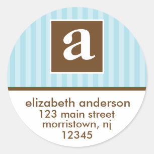 Monogram Address Labels