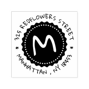 Monogram address Stamp