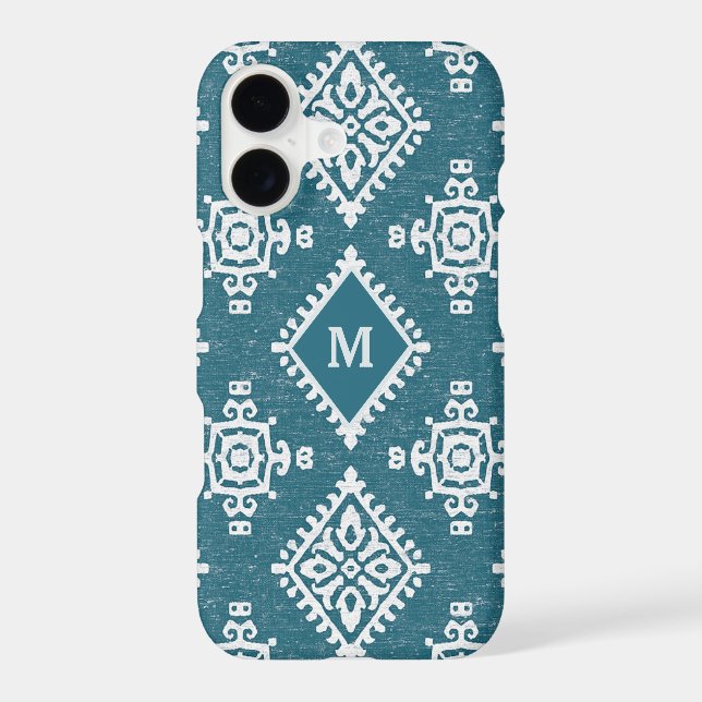 Monogram | Amadora Teal Blue Pattern (Back)