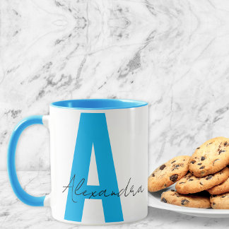Monogram and Name Custom Text Mug