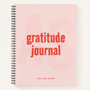 Monogram and Name Gratitude Journal (Blush Pink)