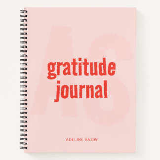 Monogram and Name Gratitude Journal (Blush Pink)