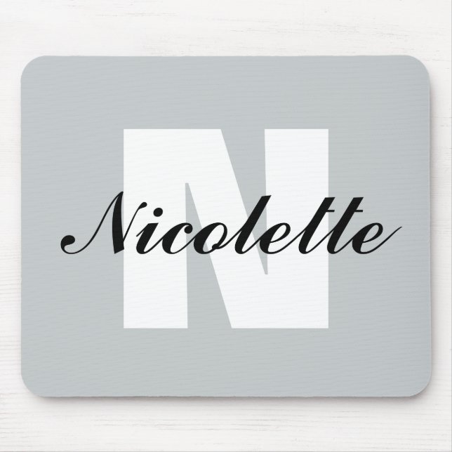 Monogram and Name Mouse Pad (Front)